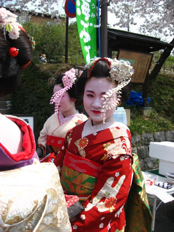 Mujer Maiko, Gion, Kioto, Prefectura, Honshu, Japo...