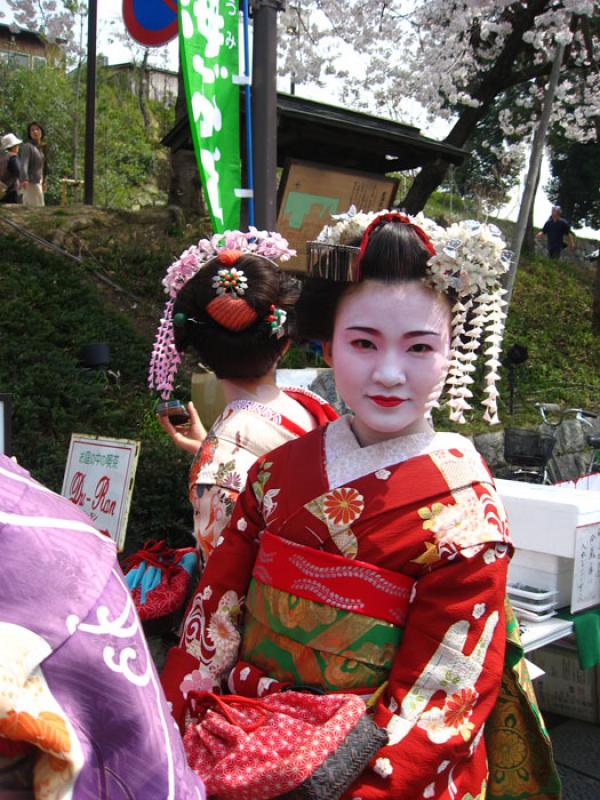 Mujer Maiko, Gion, Kioto, Prefectura, Honshu, Japo...