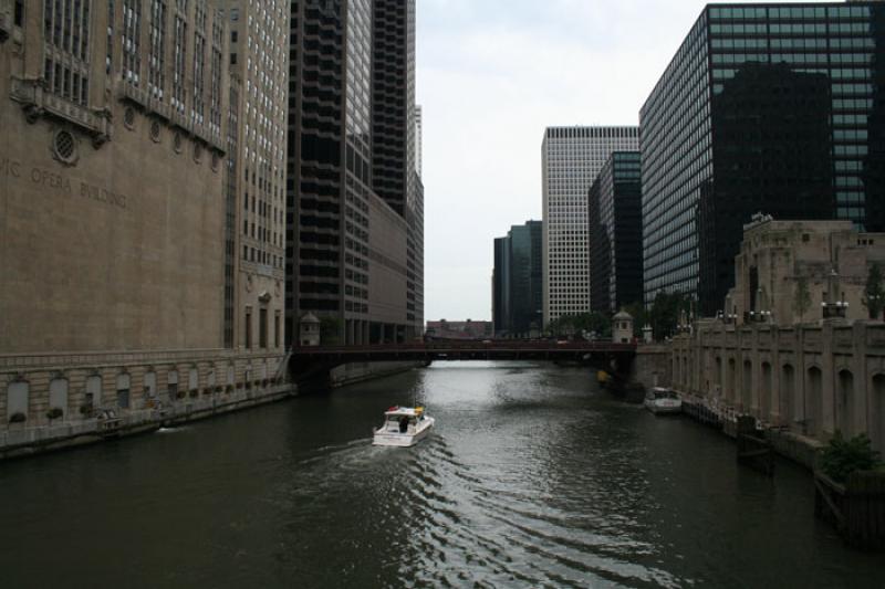 Wacker Drive, Chicago, Illinois, Estados Unidos, A...