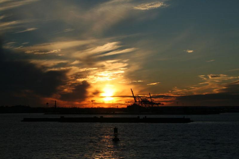 Embarcacion en el Mar, Nueva York, Estados Unidos,...