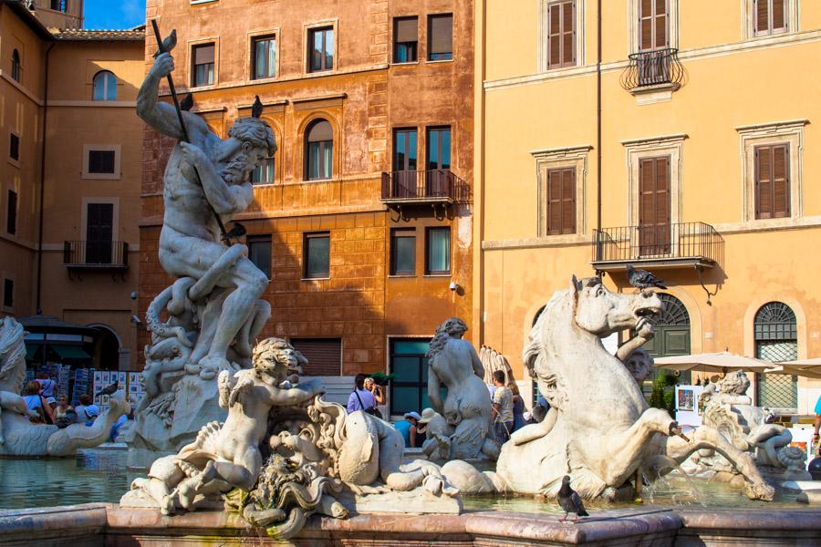 Fuente de Neptuno, Plaza Navona, Roma, Lazio, Ital...