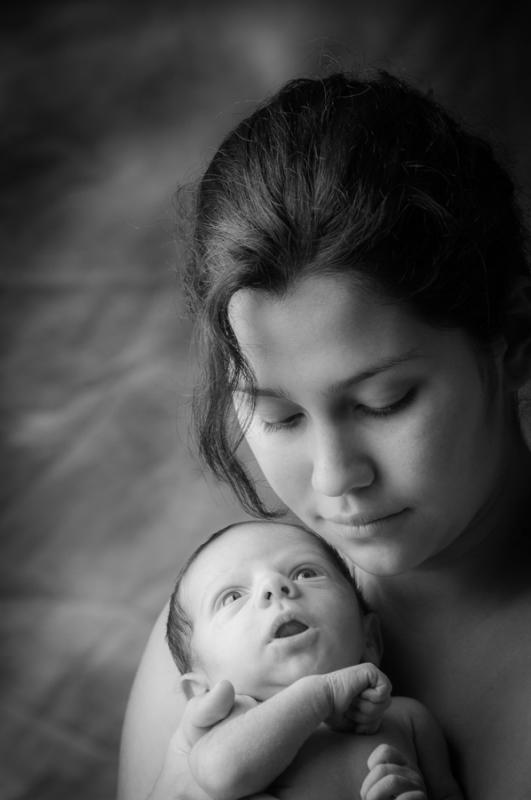 Primer Plano de Madre e Hijo