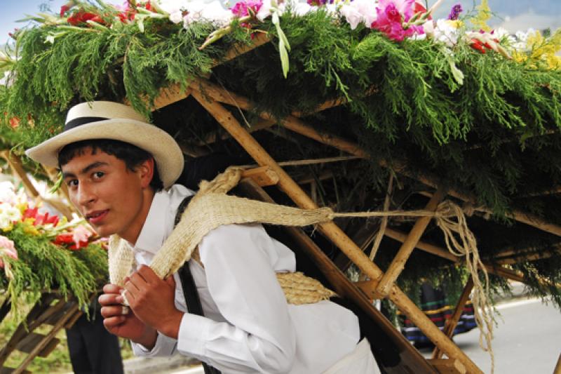 Desfile de Silleteros, Medellin, Antioquia, Colomb...