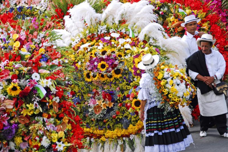 Desfile de Silleteros, Medellin, Antioquia, Colomb...