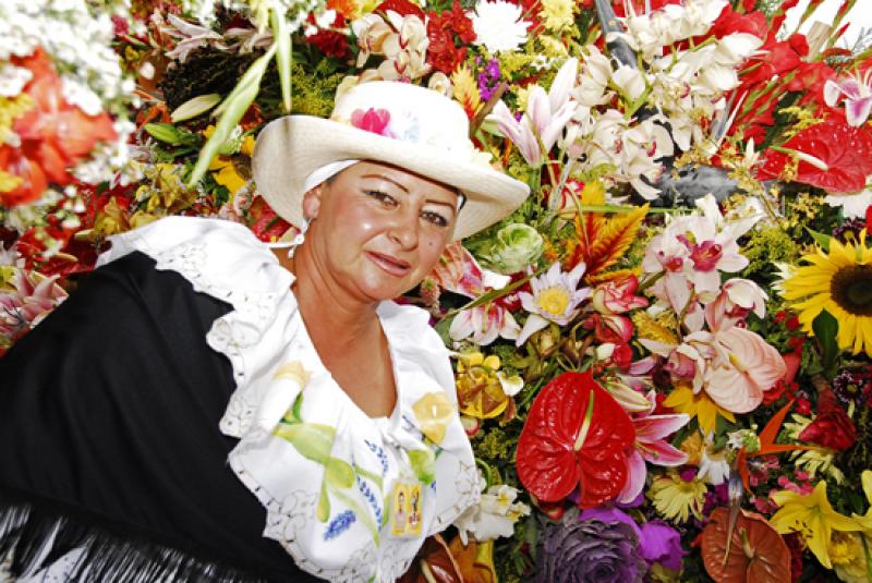 Desfile de Silleteros, Medellin, Antioquia, Colomb...