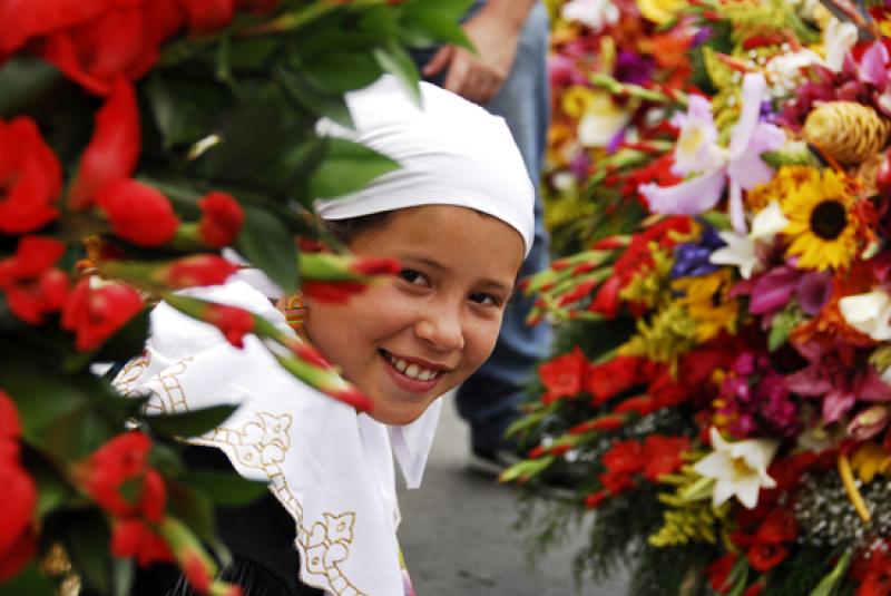 Desfile de Silleteros, Medellin, Antioquia, Colomb...