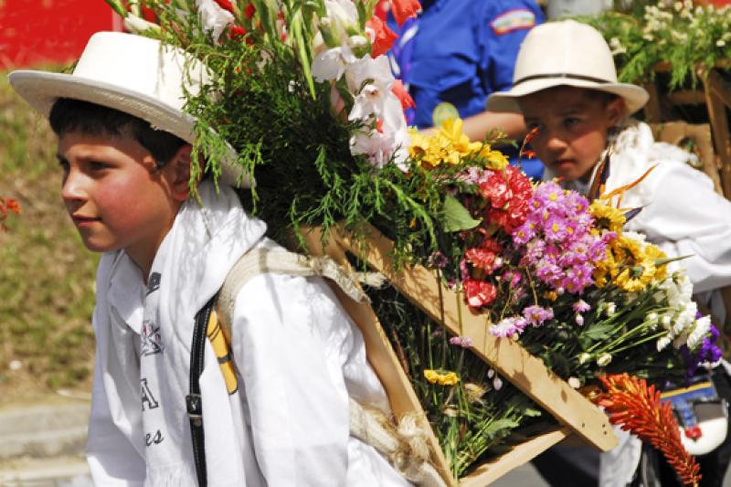 Desfile de Silleteros, Medellin, Antioquia, Colomb...