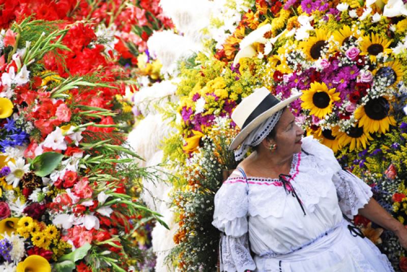 Desfile de Silleteros, Medellin, Antioquia, Colomb...