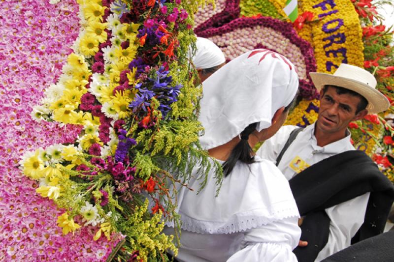 Desfile de Silleteros, Medellin, Antioquia, Colomb...