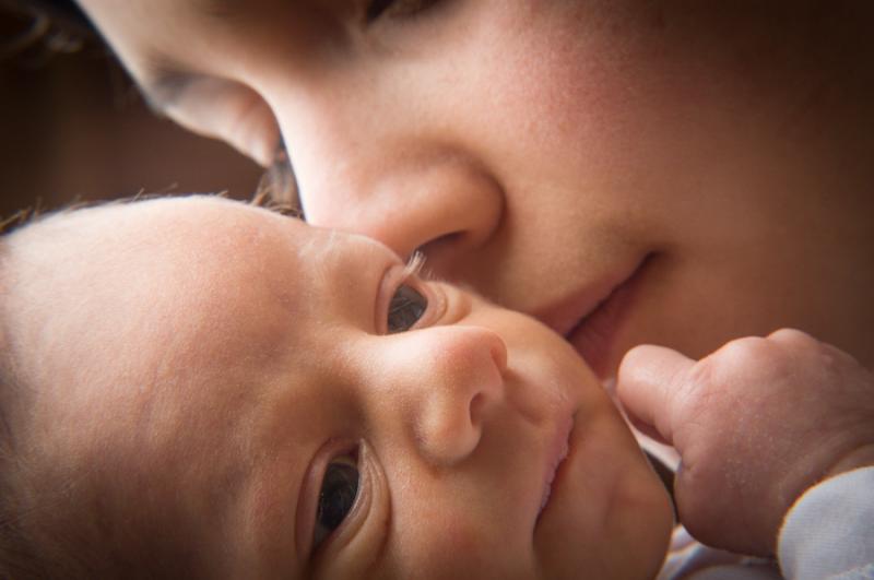 Primer Plano de Madre e Hijo