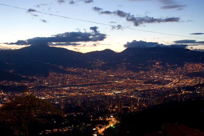 Panoramica de la Ciudad de Medellin, Antioquia, Co...