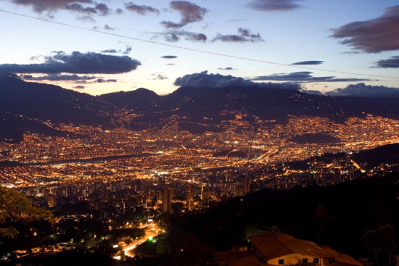 Panoramica de la Ciudad de Medellin, Antioquia, Co...