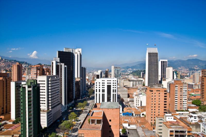 Panoramica de la Ciudad de Medellin, Antioquia, Co...