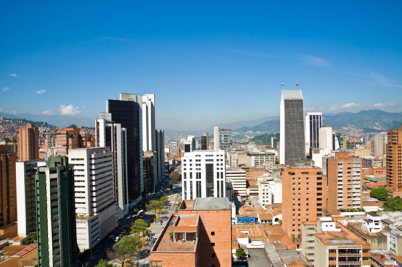 Panoramica de la Ciudad de Medellin, Antioquia, Co...