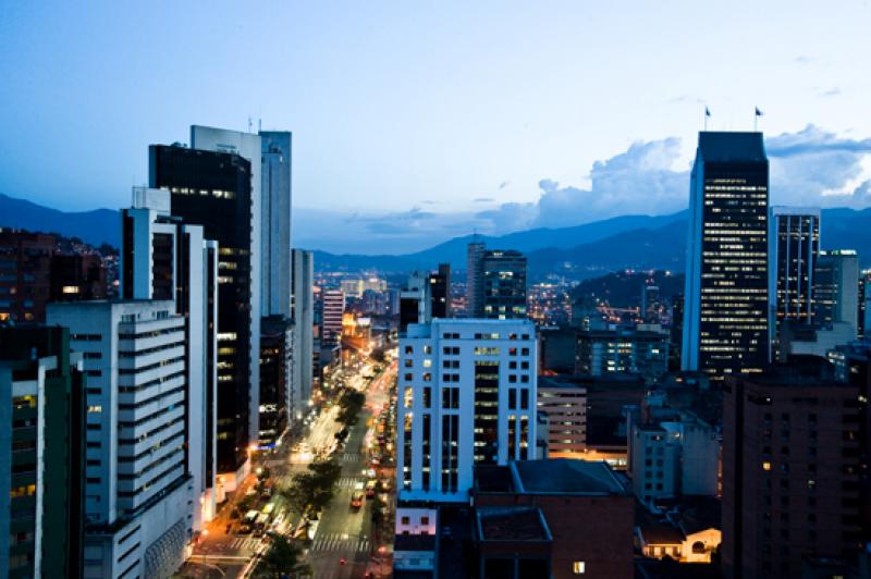 Panoramica de la Ciudad de Medellin, Antioquia, Co...