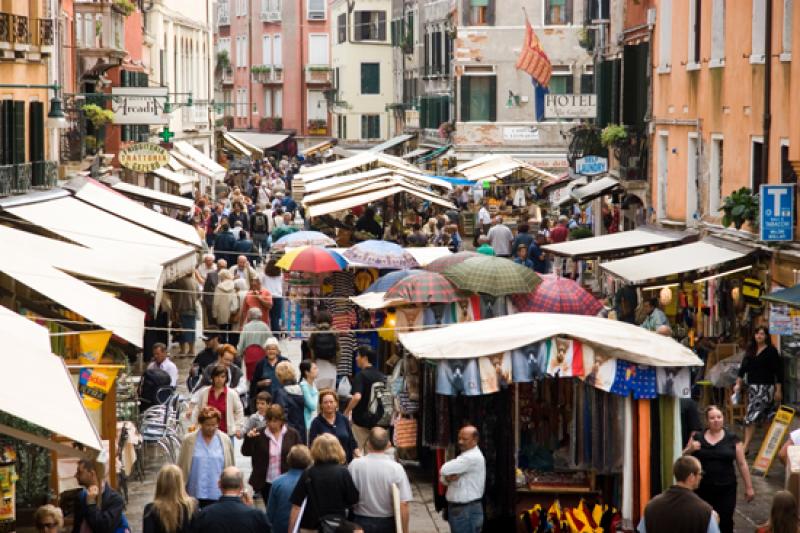 Mercados en Venecia, Veneto, Italia, Europa Occide...