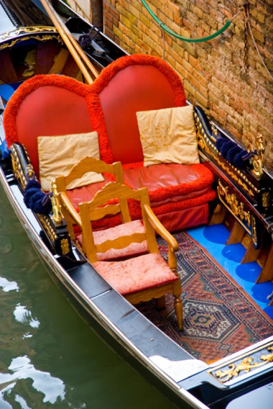 Detalle de una Gondola, Venecia, Veneto, Italia, E...