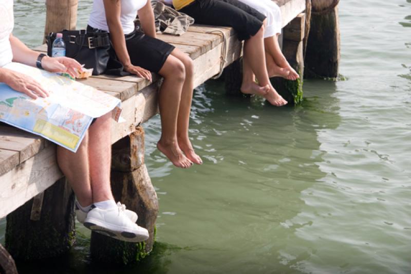 Muelle en Venecia, Veneto, Italia, Europa Occident...