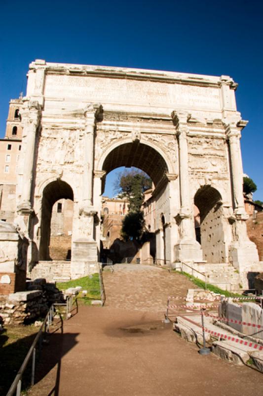 Arco de Severo Septimo, Roma, Lacio, Italia, Europ...