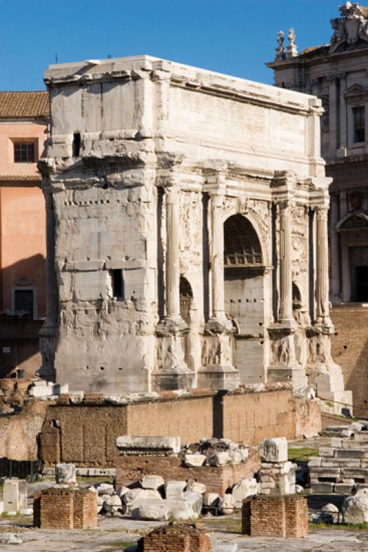 Arco de Severo Septimo, Roma, Lacio, Italia, Europ...