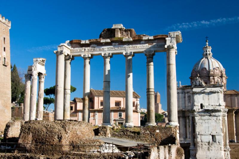 Templo de Saturno, Roma, Lacio, Italia, Europa Occ...