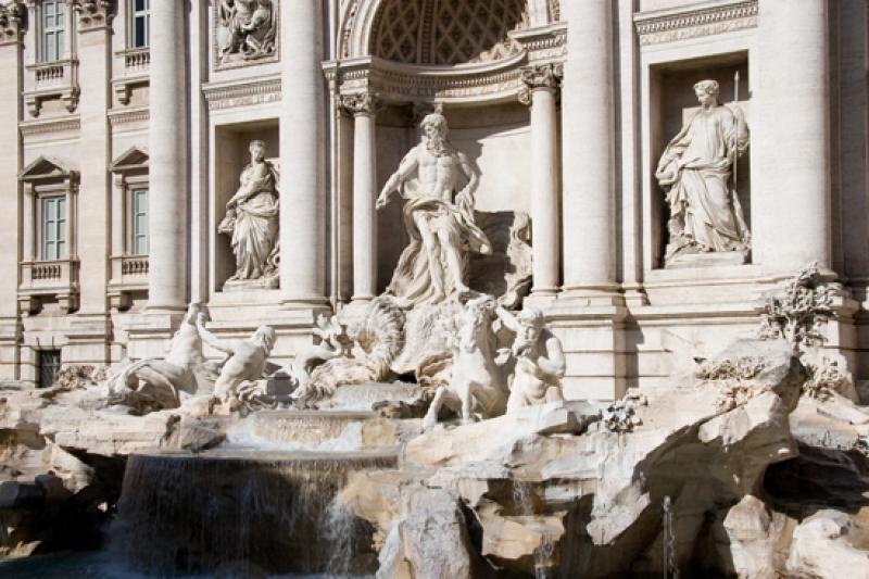 Fuente de Trevi, Roma, Lacio, Italia, Europa Occid...