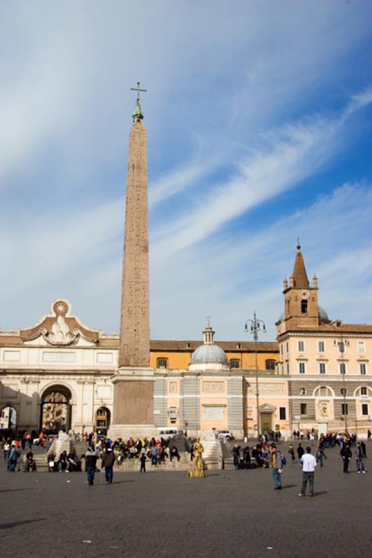 Plaza del Pueblo, Roma, Lacio, Italia, Europa Occi...