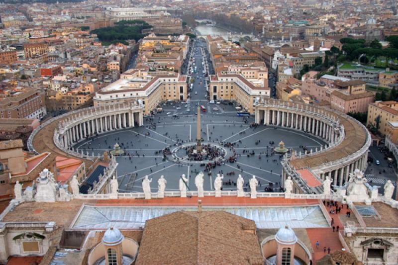 Plaza de San Pedro, Ciudad del Vaticano, Roma, Lac...