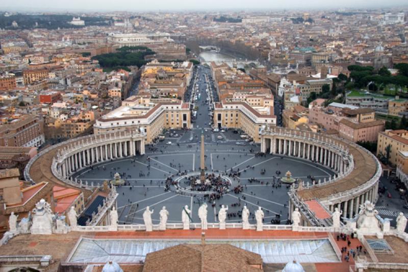 Plaza de San Pedro, Ciudad del Vaticano, Roma, Lac...