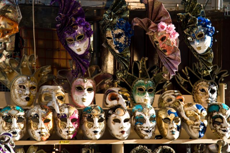 Mascaras del Carnaval de Venecia, Venecia, Veneto,...