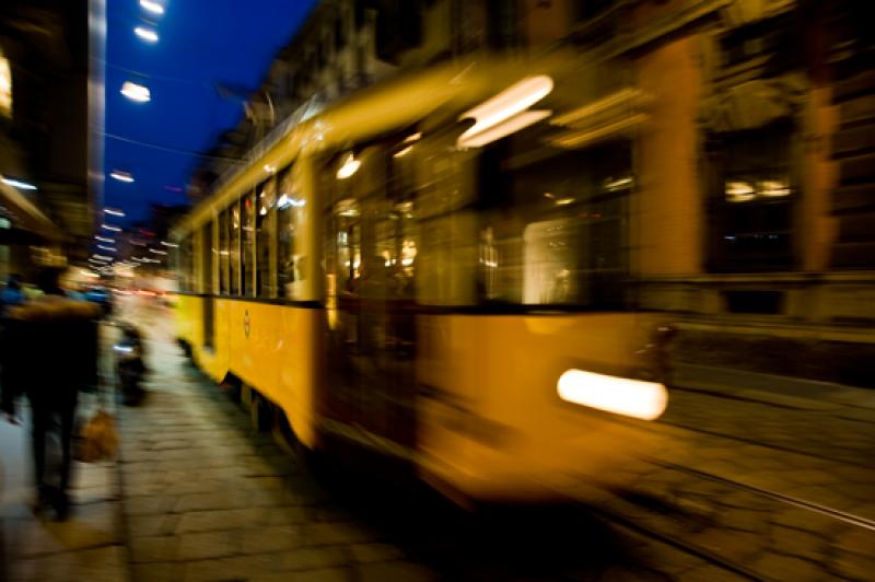 Tranvia de Milan, Lombardia, Italia, Europa Occide...