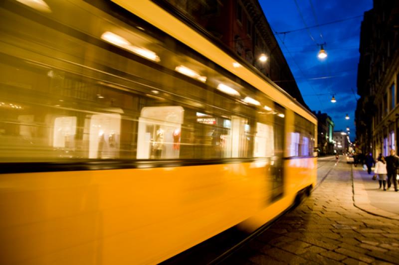 Tranvia de Milan, Lombardia, Italia, Europa Occide...