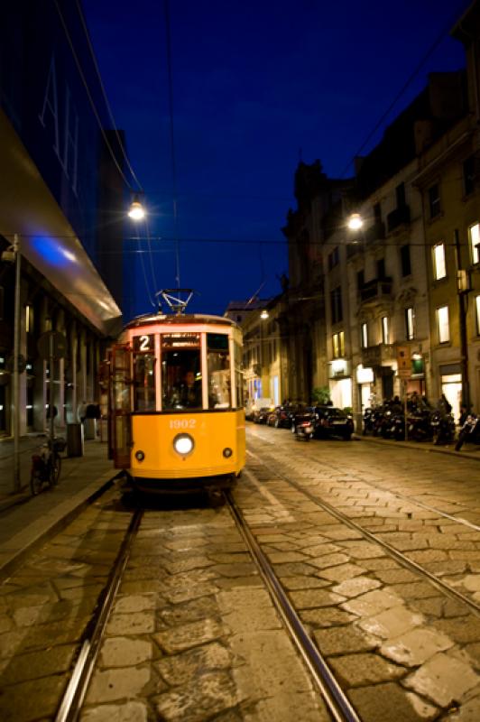 Tranvia de Milan, Lombardia, Italia, Europa Occide...