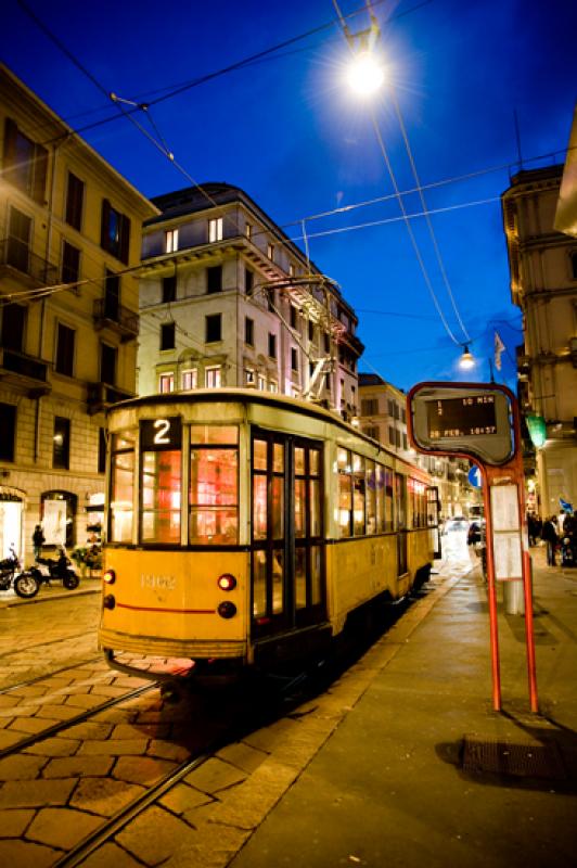 Tranvia de Milan, Lombardia, Italia, Europa Occide...