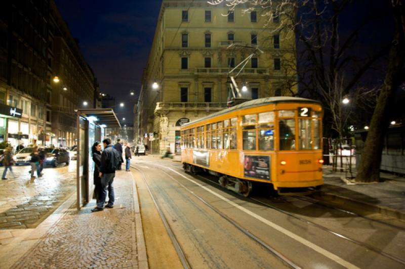 Tranvia de Milan, Lombardia, Italia, Europa Occide...