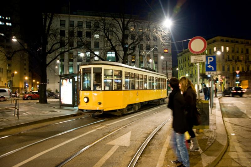 Tranvia de Milan, Lombardia, Italia, Europa Occide...