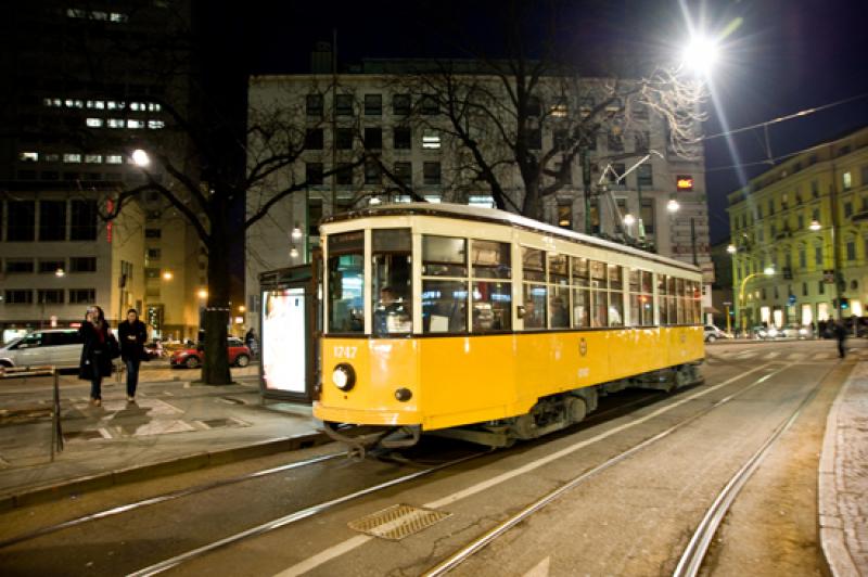 Tranvia de Milan, Lombardia, Italia, Europa Occide...