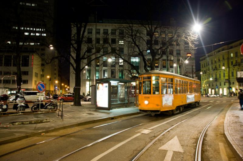 Tranvia de Milan, Lombardia, Italia, Europa Occide...