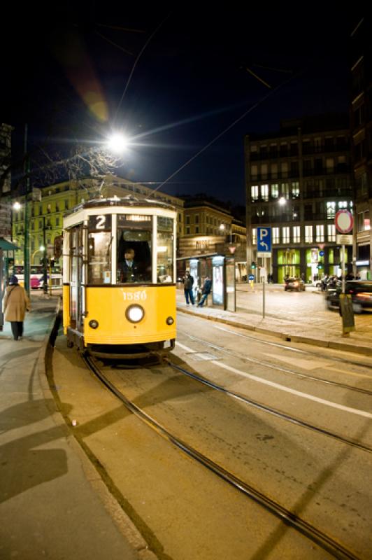 Tranvia de Milan, Lombardia, Italia, Europa Occide...