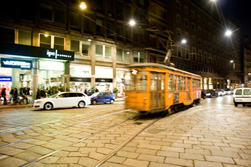 Tranvia de Milan, Lombardia, Italia, Europa Occide...