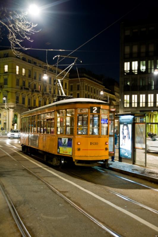 Tranvia de Milan, Lombardia, Italia, Europa Occide...