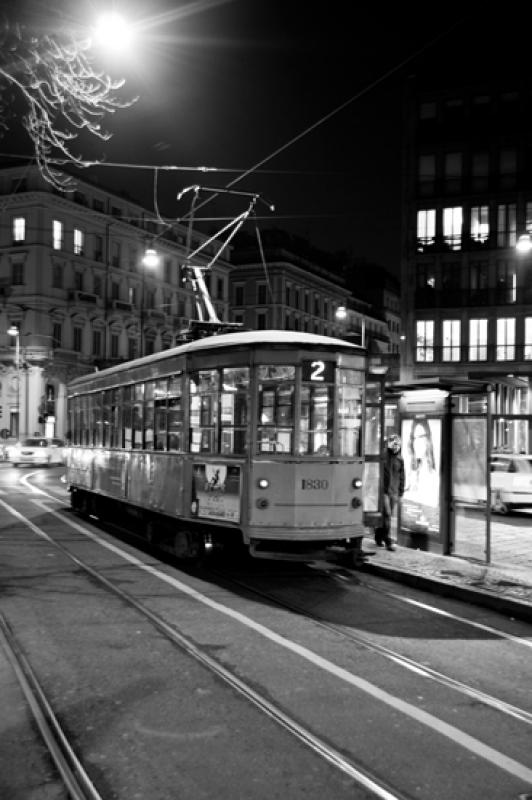 Tranvia de Milan, Lombardia, Italia, Europa Occide...