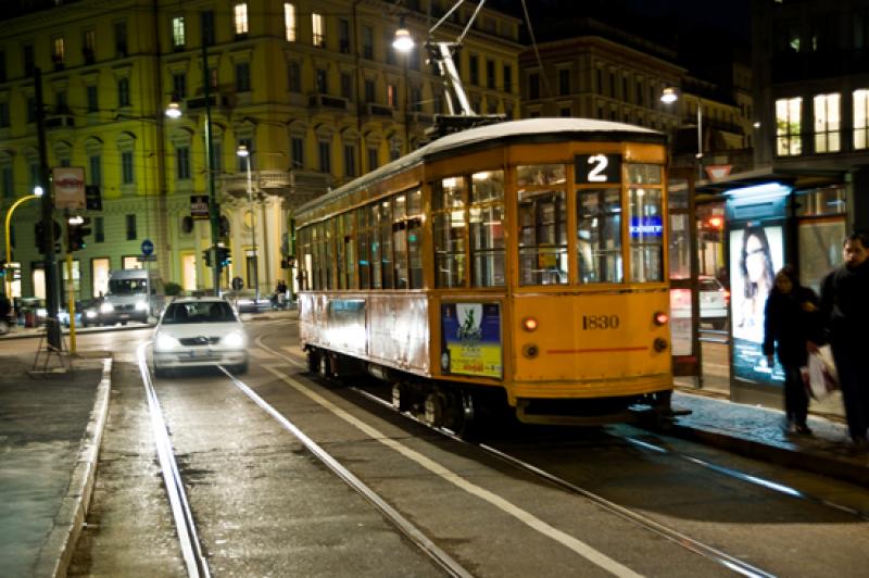 Tranvia de Milan, Lombardia, Italia, Europa Occide...