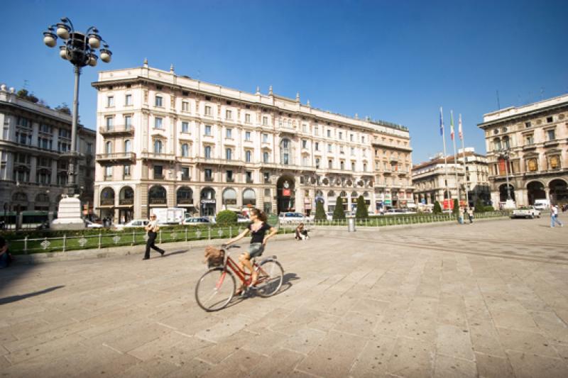 Piazza del Duomo, Milan, Lombardia, Italia, Europa...