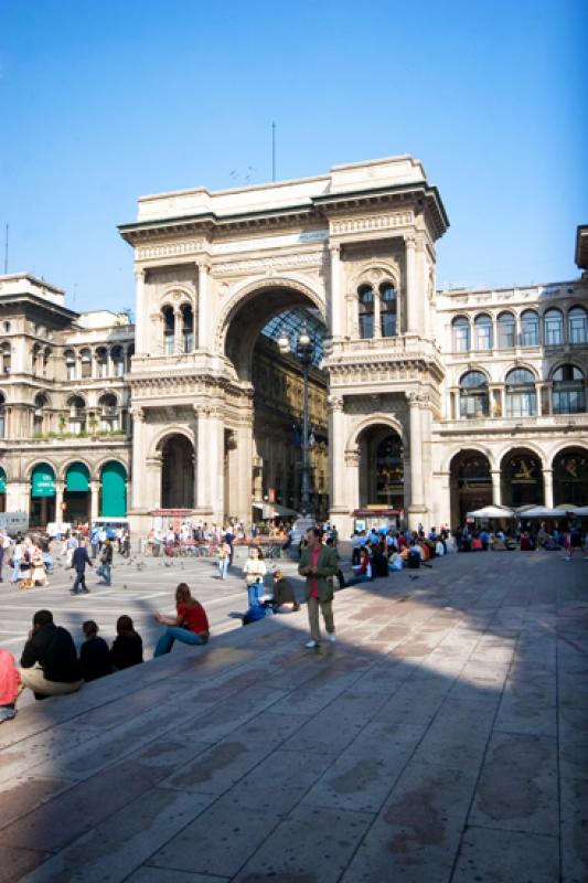 Piazza del Duomo, Milan, Lombardia, Italia, Europa...