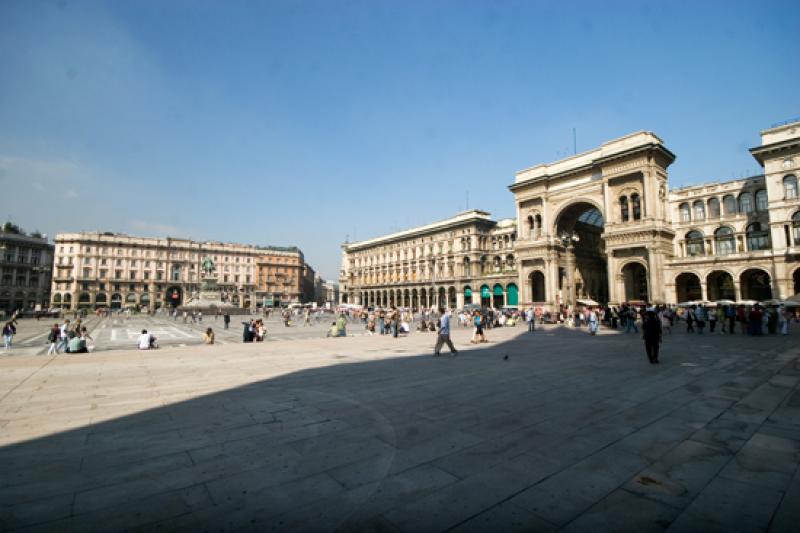 Piazza del Duomo, Milan, Lombardia, Italia, Europa...