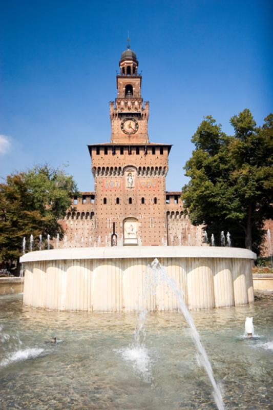 Castillo Sforzesco, Milan, Lombardia, Italia, Euro...