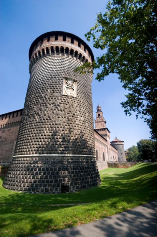 Castillo Sforzesco, Milan, Lombardia, Italia, Euro...