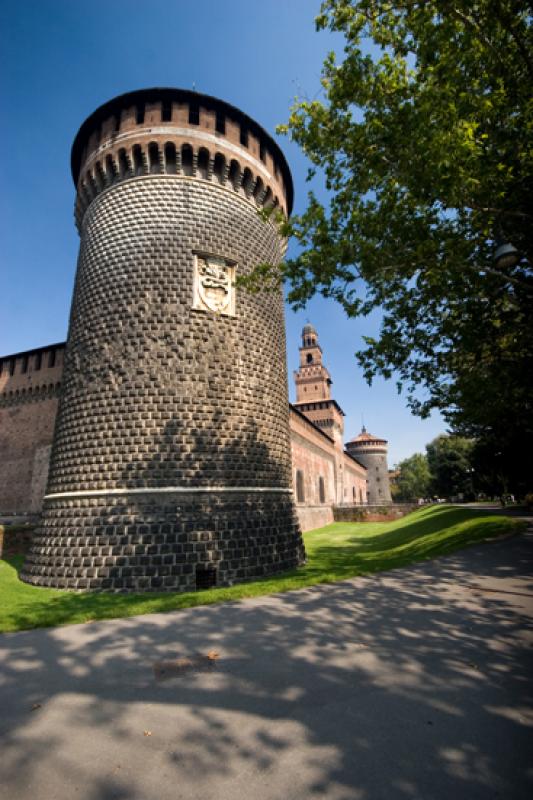 Castillo Sforzesco, Milan, Lombardia, Italia, Euro...