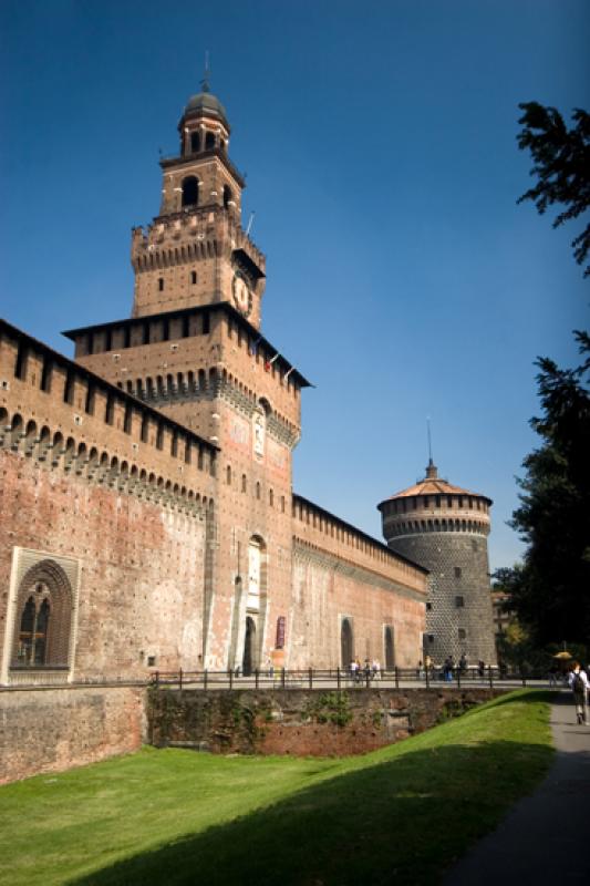 Castillo Sforzesco, Milan, Lombardia, Italia, Euro...